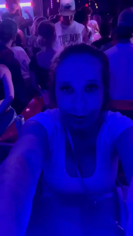 Bar Slut Flashes Her Perky Tits in Neon Chaos ;)