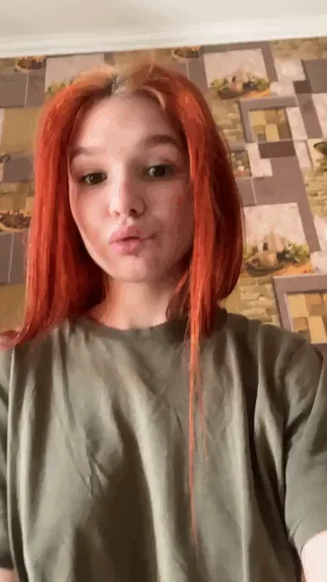 18YO Firecrotch Tease: Naughty Redhead's Tittie Reveal