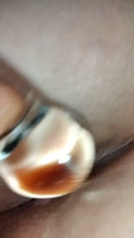 a Dildo made from Glass, Close Up in her Ass!