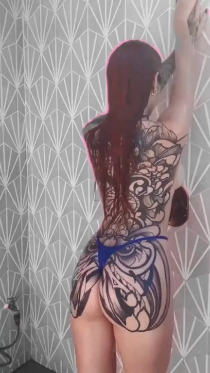 🔥 Latina Tattoo Slut's Naughty Shower Tease Gets Her Soaking Wet 😈💦