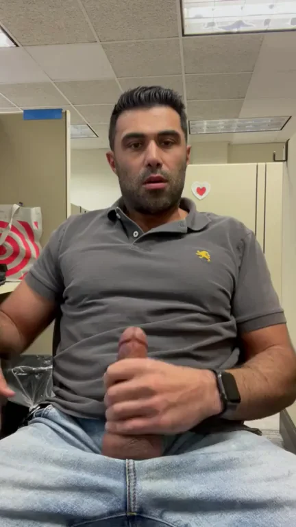 Office Stud Unveils His Thick Monster Cock