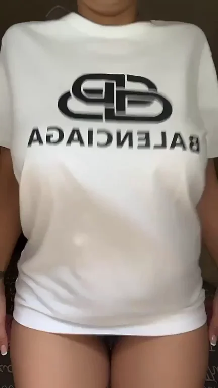🍈 Massive Areola MILF Teases in Balenciaga Tee & Lace Thong 🔥