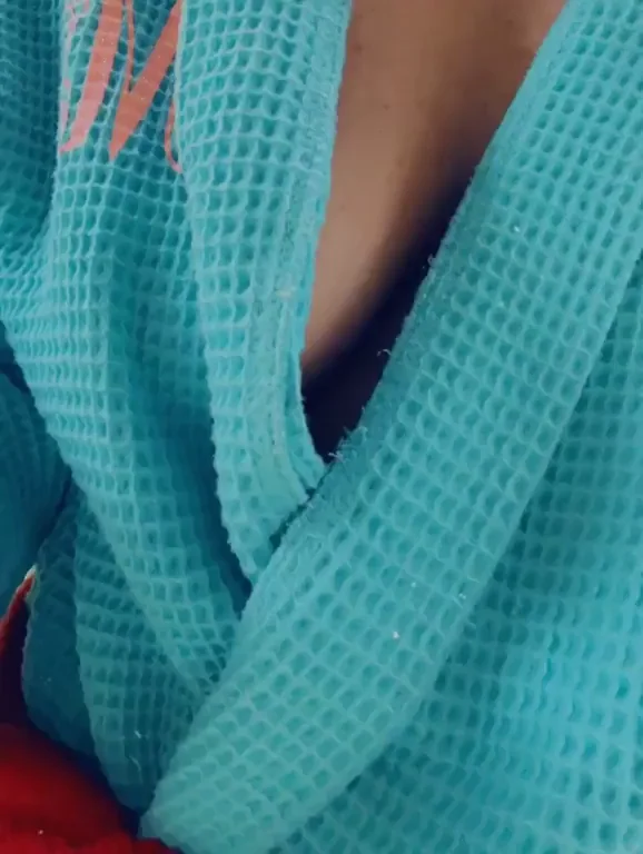 Monday Morning Natural Titty Tease in Open Robe