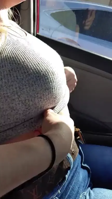What can I say, if the sun is shining I'll flash my boobs!