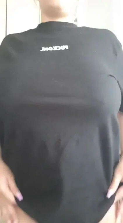 Petite 18yo Tease's Massive Natural Jugs in Tight Tee 😈🍈🍈
