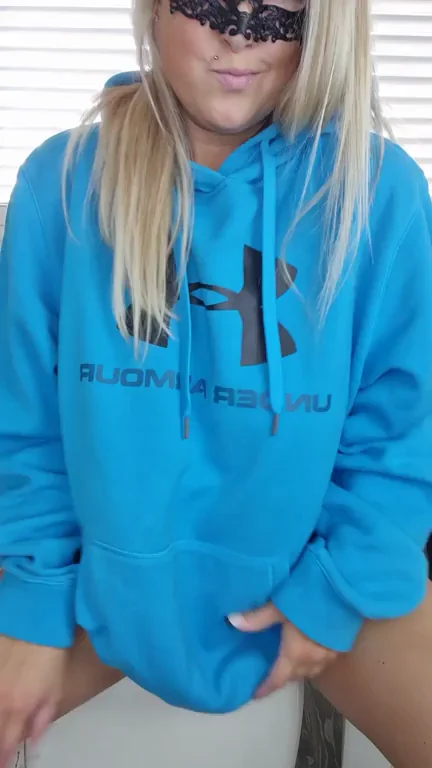 Epic Titty Drop in Blue Hoodie Gotcha