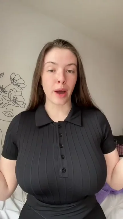 🩳 Shirt Stretched to the Limit by Massive Tits 💦