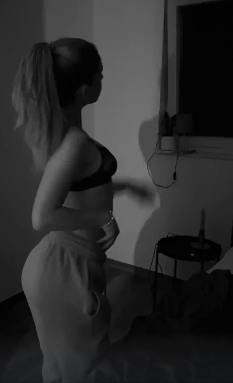 Funsized Slut Teases Doggy Dreams in Black & White