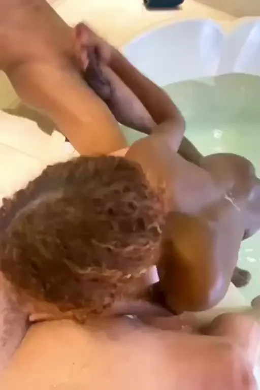 Ebony Babe Slurps Two Throbbing Cocks in Steamy Bathtub Fun! 🍆💦 [MFM]