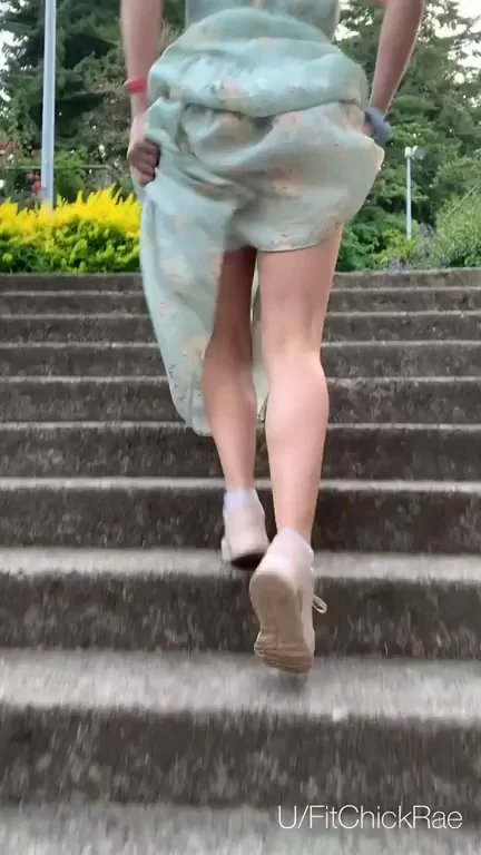 Public Tease: Sheer Dress Flashes Tits & Ass with Crowds Watching