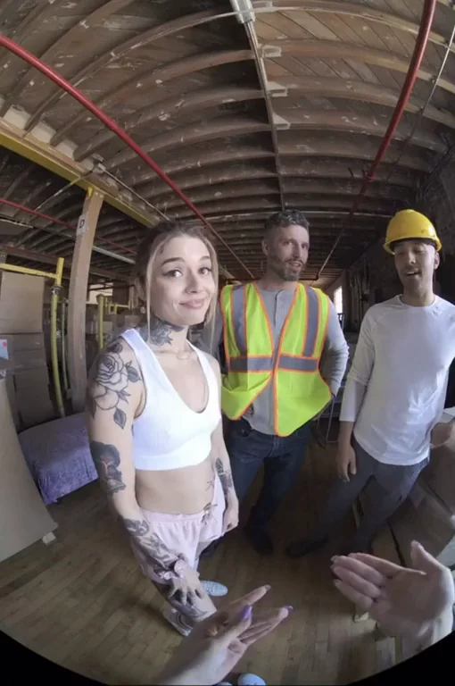 🔥 Tattooed Slut Gangbanged by Construction Daddies in POV 🏗️🍆💦