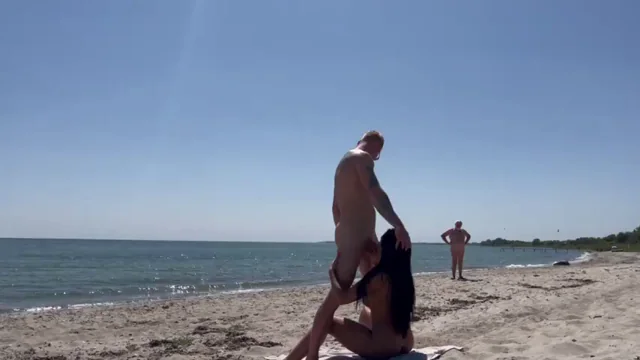 Beach Voyeur Dude Can't Quit Staring at Our Fuck Fest! 😈🏖️🍆