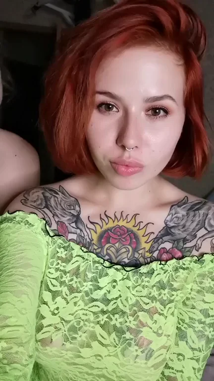 🔥 Hot Redhead Sluts Sneak Passionate Tongue Kiss 💋 HoldTheMoan GIF