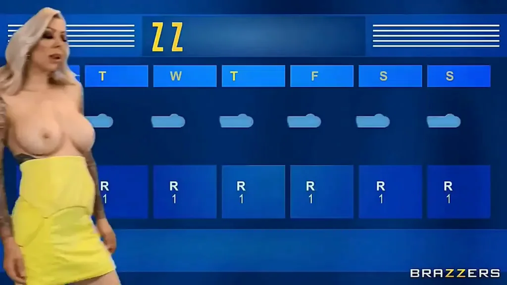 Gorgeous Blonde Slut's ZZ Weather Tease 🍆💦