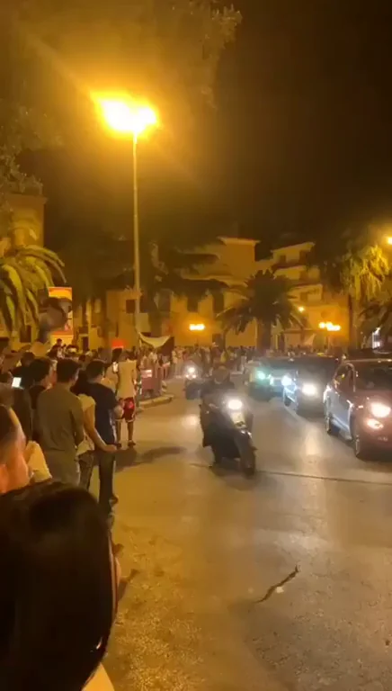 Street view in Italy after winning Euro 2020