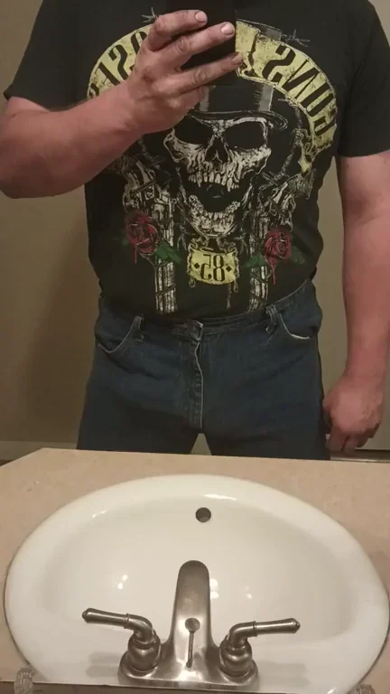Flopping my thick cock on the counter
