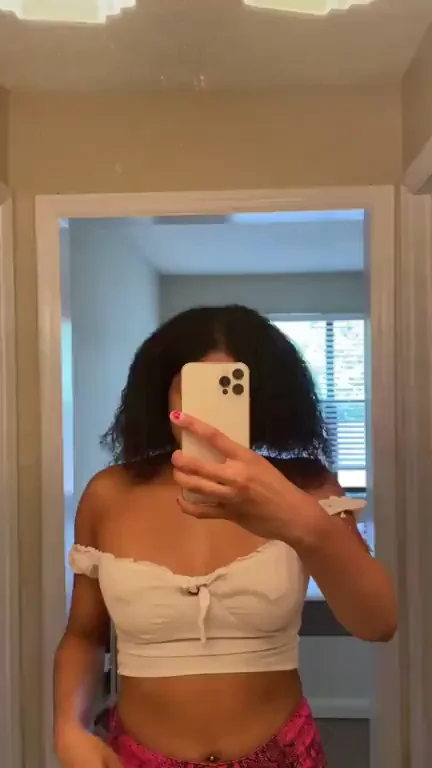 removing my top and skirt