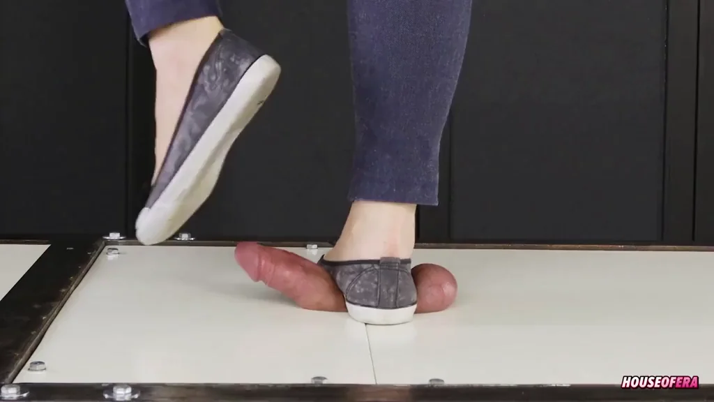 Sneaker Queen Ruins His Load Under Her Shoes 👠💦