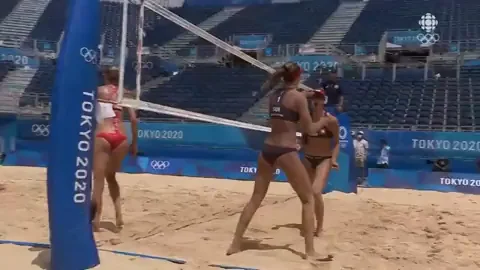 Joana Heidrich and Anouk Vergé-Dépré - Beach Volleyball Butt Slap Celly