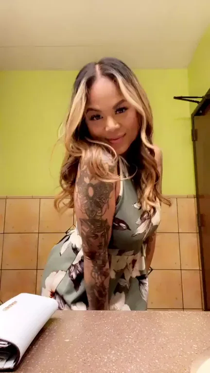 Sundress Slut Flashes Dripping Pussy in Public Loo - Petite Asian MILF Tease