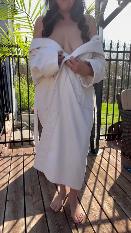 MILF Teases with Massive Natural Tits Outdoor