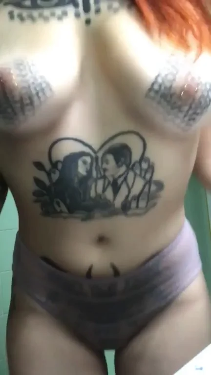 Bouncing my pierced titties for you