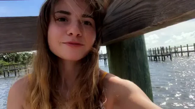 No Panties Tease for Fishermen on the Pier
