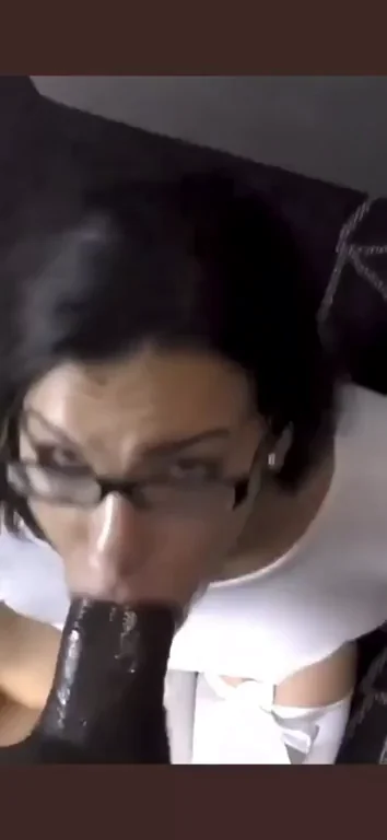 🔥 Glasses MILF Slobbering on Thick Cock 👓💦 Who's This Slut? Full Vid?