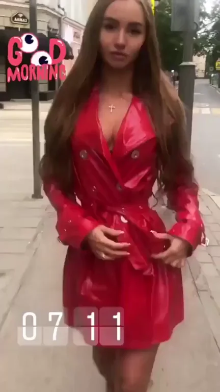 Wearing her Sunday best!