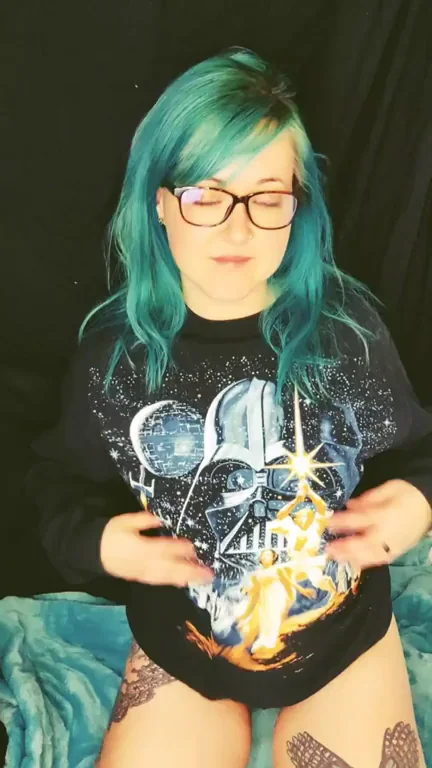 Glasses Off: Nerdy Teal-Haired Slut Unleashes Her Wild Side 😈🔥