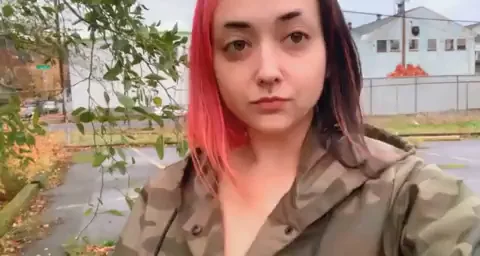 Goth Slut's Public Flash Tease 😈🔥 Neighborhood Risky Showoff