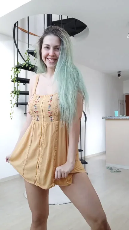 Neon-Haired Slut Begs: Wanna Spank My Ass Red? 🍑🔥