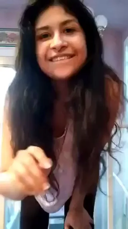 Shy Mexican Cutie's First-Time Strip Tease: Curvy Tits Out & Giggling