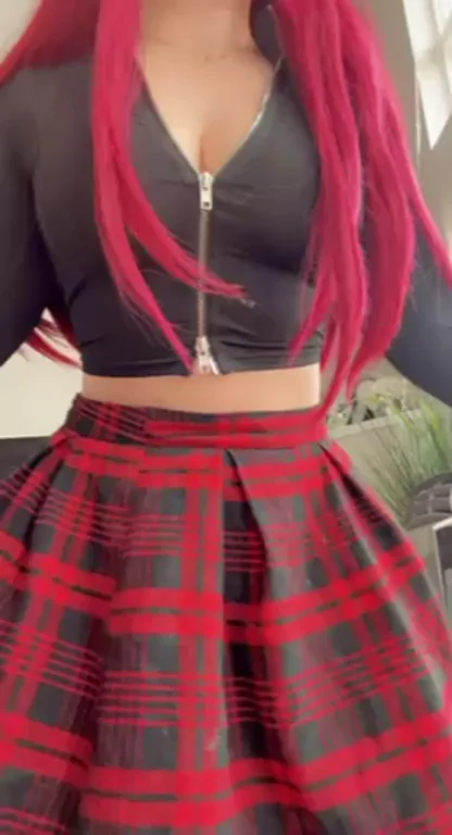 This little schoolgirl is happy to flash you