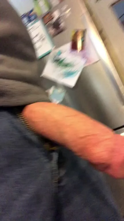 Fat Monster Cock Swelling Huge in Jeans by Fridge 🍆💦🔥