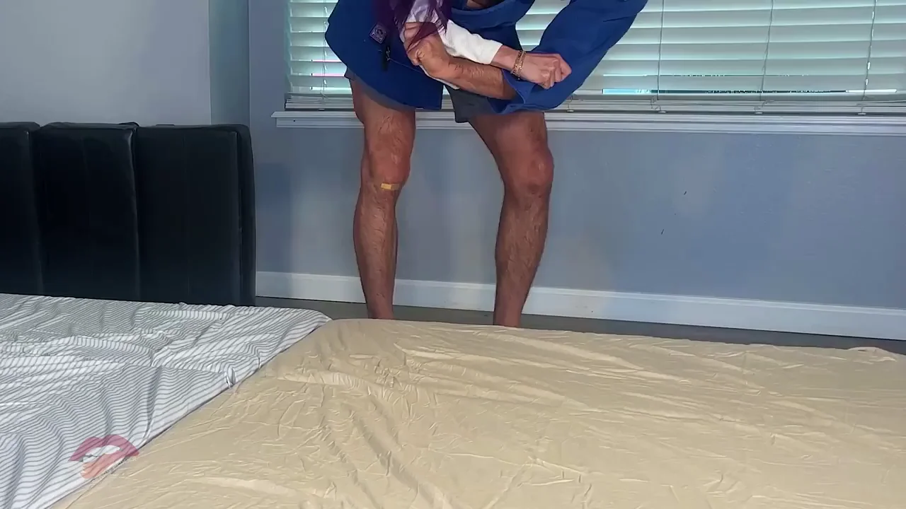 My husband u/michaeldfoxxx challenged me to a Hotwife challenge. Fuck 14 Bulls in 5 weeks each being a different Hotwife fantasy. Bull Ride #2 wanted to teach me MMA while my husband watched on TV in the basement.