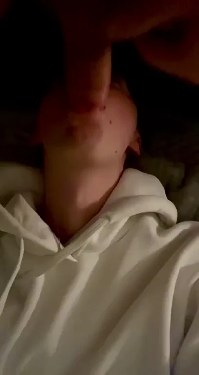 Swallowing a straight cock
