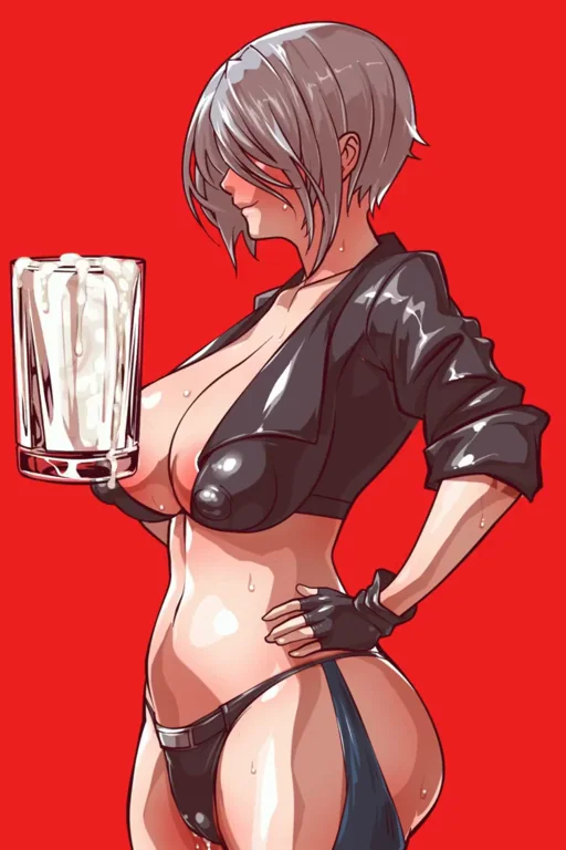 Angel - cum addicted slut drink a few pints of sperm ( ????, wanaata) [The King of Fighters]