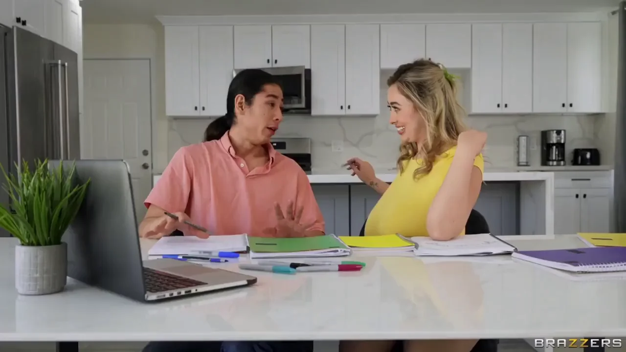 FFM Study Break Turns into BBC Pussy Pound and Titty Fuck Frenzy