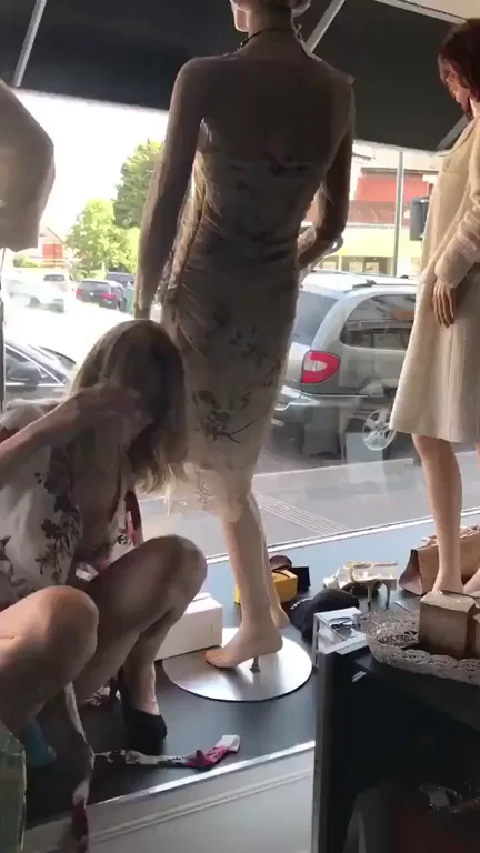 Macy's Slutty Mannequin Makeover: Store Window Fuckery