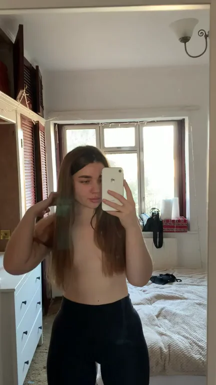 Tiny AA-Cup Teen Freak Teases Her Perky Nips 😈👅