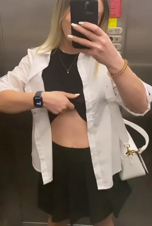 Petite B-Cup Tease in the Elevator 😈👙