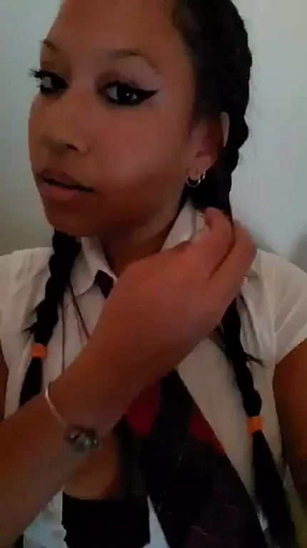 Slow-mo schoolgirl bounce