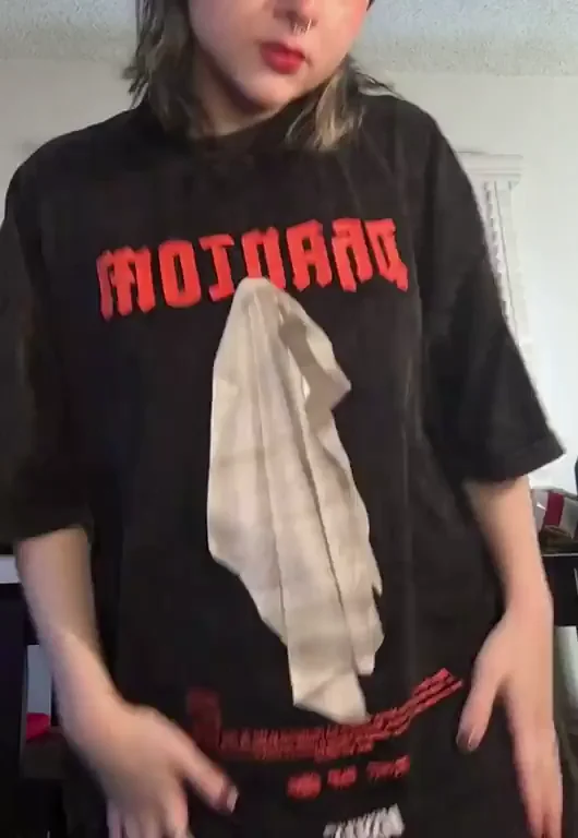Baggy Shirt Tease: 110lb Nympho GF's Perky Tits & Tight Pussy Reveal 😈💦