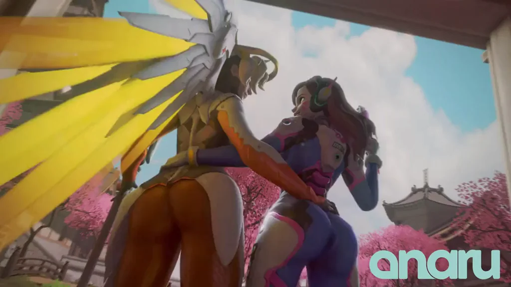 D.va & Mercy shaking their butts (Anaru)