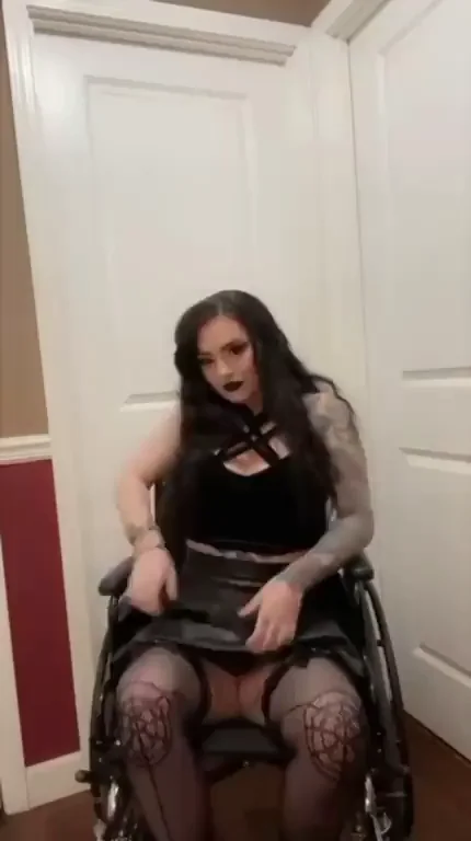 Wheelchair Goth Slut Sparks Your Naughty Fantasy 😈♿🔥