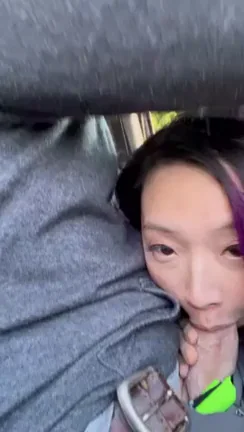My class mate drove me home to hubby with his dick in my mouth 😈