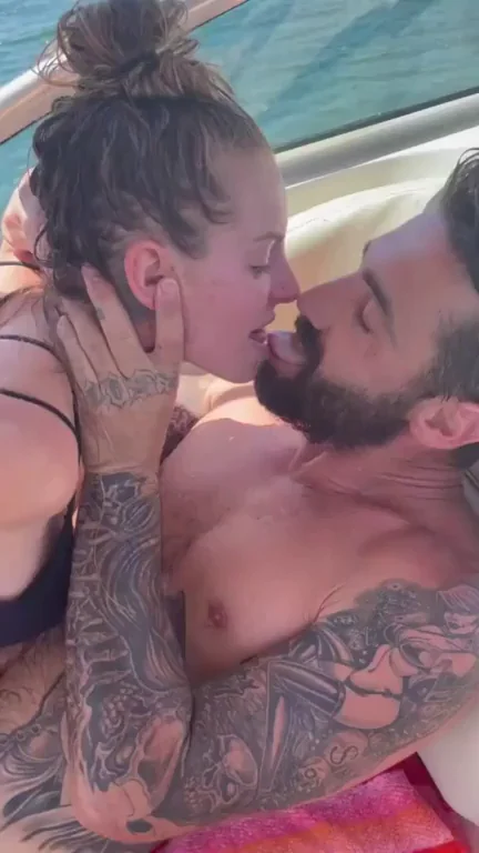 Tattooed Cumslut Kisses Stud on Yacht