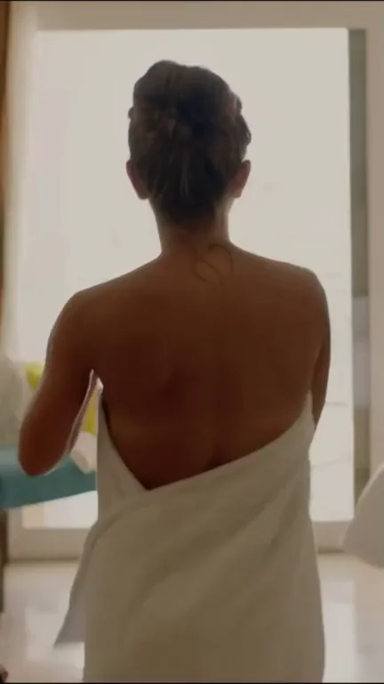 Stephania Potalivo's Steamy Towel Tease Backview