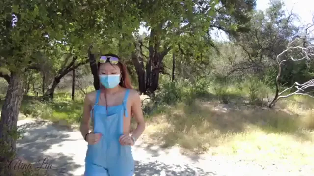 Hiking without a bra while wearing this makes things quite interesting for people that pass by! [GIF]
